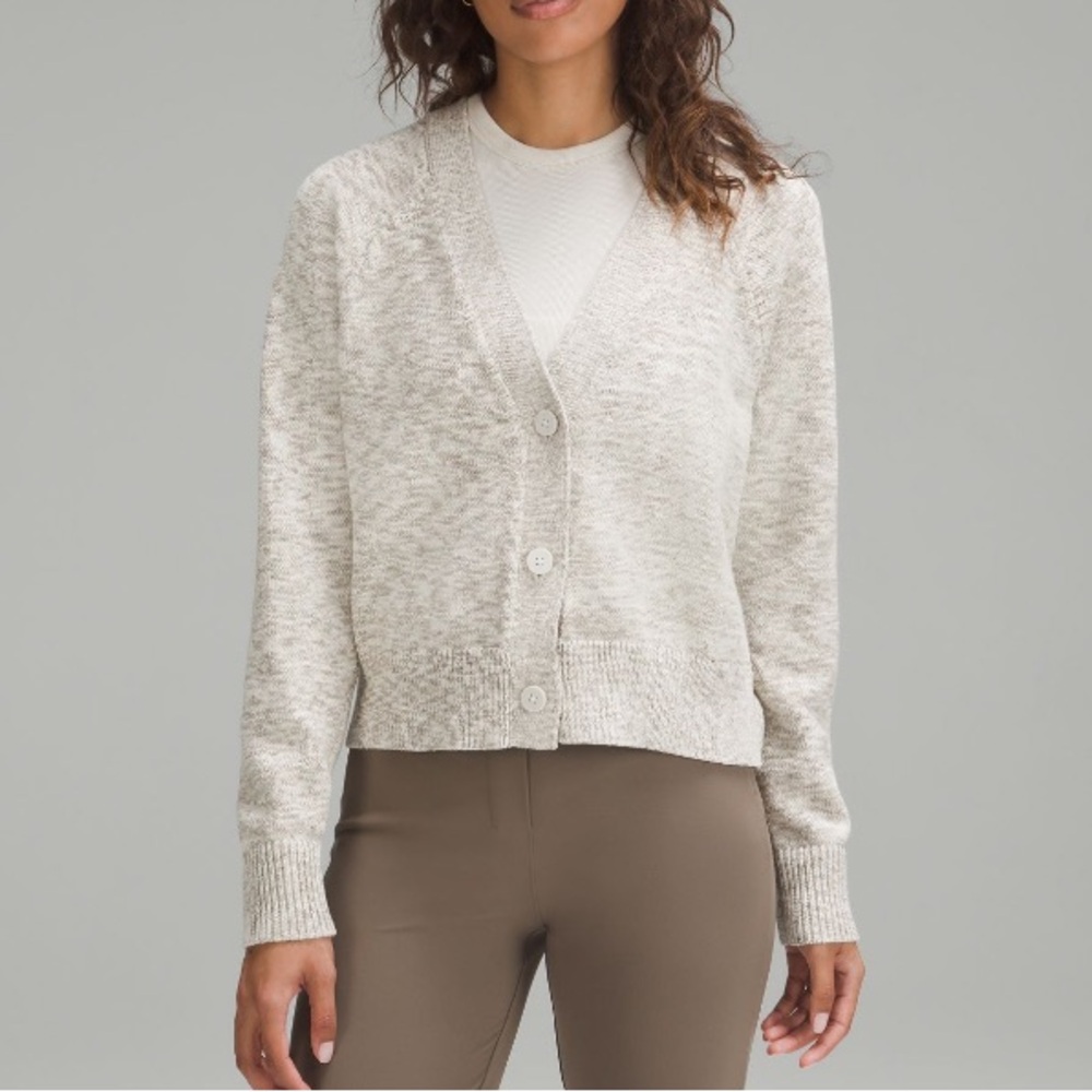 Lululemon Boxy cotton blend cardigan